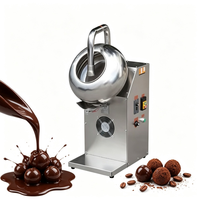 Nouvelle Conception Machine à Enrober et Polir les Arachides 3-50kg/lot, Machine à Enrober au Sucre et au Chocolat pour la Fabrication de Chocolats