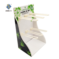 Présentoir en carton pour comptoir en carton avec crochets, pour cbd, présentoir