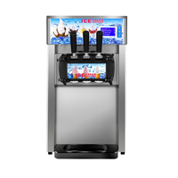 Commerciële Volautomatische Driekleuren Ijsmachine Voor Softijs En Ijscoupes Output 16-18 Per Uur