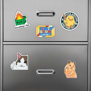 Carte de visite magnétique en papier au design Art Déco personnalisé, aimant de réfrigérateur, légère, imperméable, de forme ovale, cadeau publicitaire promotionnel - Product Image 5