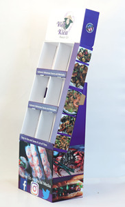 Estante de cartón de papel ecológico portátil personalizado soporte de exhibición de <span class=keywords><strong>camiseta</strong></span> giratorio plegable moderno para ropa de tienda minorista - Product Image 3