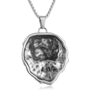 Collar con Colgante de León de Acero Inoxidable, Diseño de Cabeza de Animal Plateado, Joyería de Moda para Hombre, Cadena de 3.0*60cm - Product Image 2
