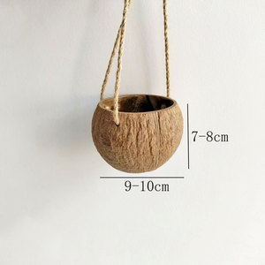 Coquille de noix de coco créative panier suspendu pot de fleur de noix de coco décoration de <span class=keywords><strong>balcon</strong></span> - Product Image 4