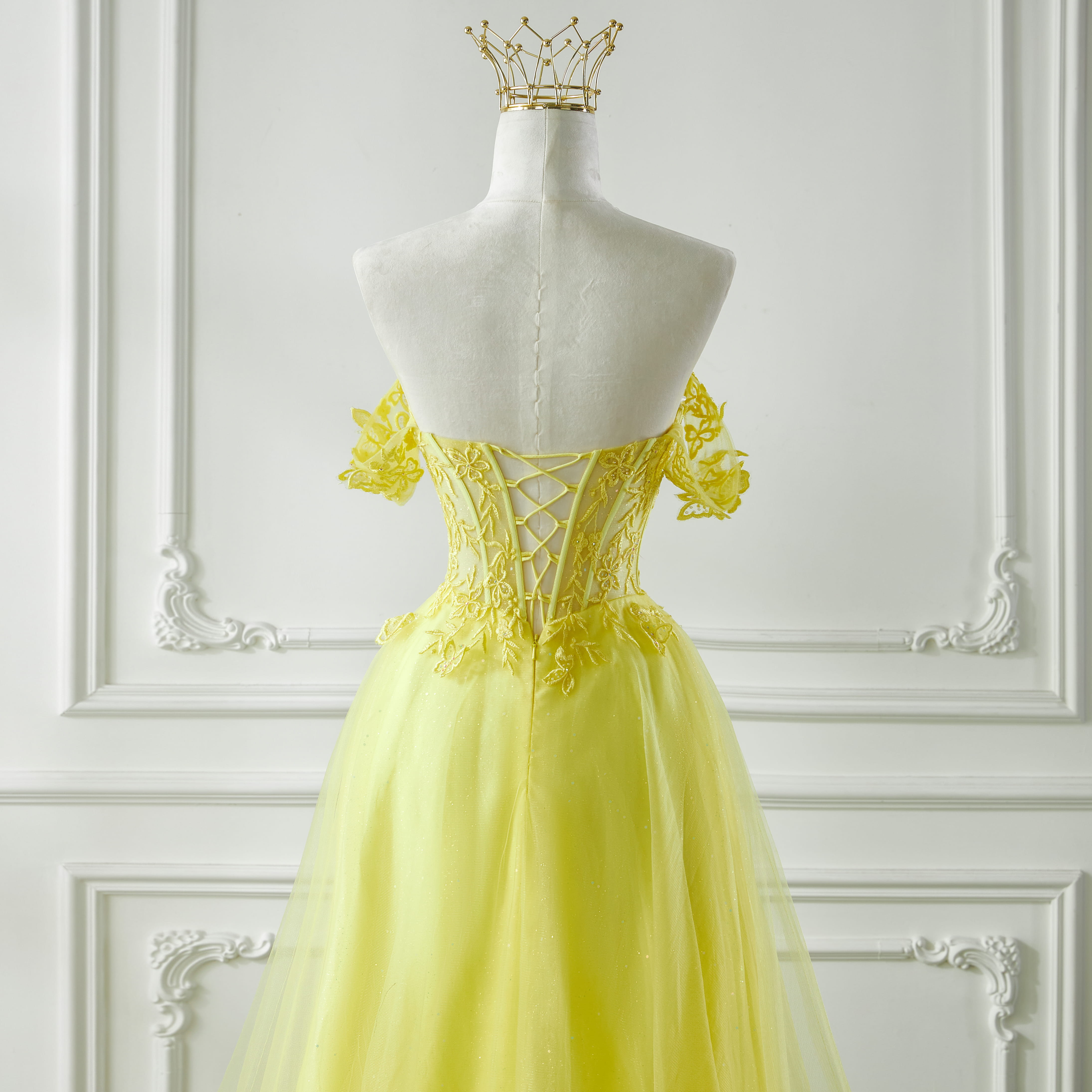 debut gown yellow