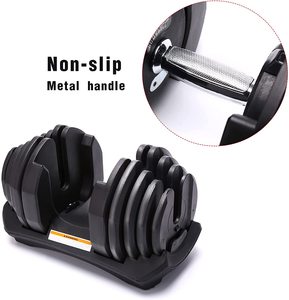 Adjustable 40 <strong>kg</strong> Rubber Dumbbell Home Gym Smart Exercise Fitness Equipment with Quick Dial Custom Logo <strong>5</strong> to 40 <strong>kg</strong> Free <strong>Weights</strong> - Product Image 6