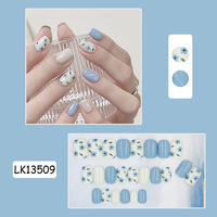 Vente en gros directe usine 24 pièces Faux ongles à presser motif floral 'Island Garden' Prêts à poser Personnalisation disponible Dropshipping disponible