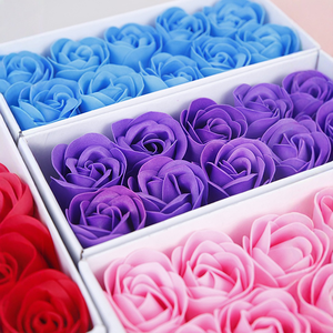 Juego de Regalo de Jabones en Forma de Rosa de Doble Corazón, Recuerdos de Boda, Regalos para el Día de la Madre, Jabones Eternos en Forma de Flores para Regalos de Boda - Product Image 4