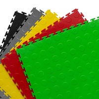 Baldosas modulares de PVC entrelazadas fáciles de instalar, suelos de vinilo de plástico para garajes, solución de proyecto diseñada gráficamente