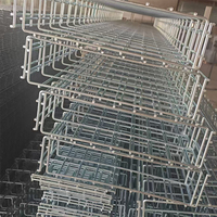 Panier en treillis métallique galvanisé pour chemin de câbles à usage industriel avec pose de câbles