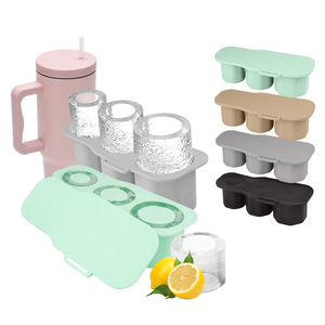 Moule à glaçons en silicone <span class=keywords><strong>3</strong></span> tailles pour gobelet Stanley, fabricant <span class=keywords><strong>de</strong></span> glaçons cylindriques avec couvercle, vente en gros directe d'usine - Product Image 1