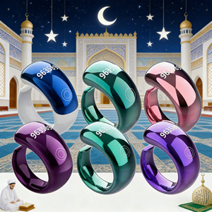 Muslim Gift Zikr Prayer Ring Tasbih Counter Digital Azan Alarm <b>Clock</b> 999999 Counts Arabic Dhikr Counter - Product Image 1