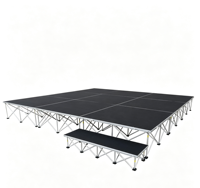 Plateforme de scène pliable en aluminium RK, scène portable pour événements et mariages, montage au sol, légère, pour extérieur