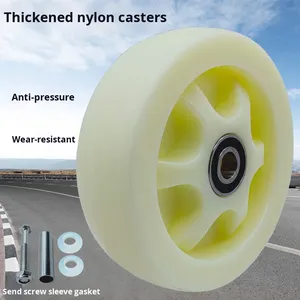 Roues pivotantes avec frein en TPR/Nylon de 3 à 8 pouces pour chariot à plateau, chariot à main, remorque - Product Image 3