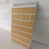 Panneaux muraux isolés en briques pour maison mobile, revêtement métallique, prix d'usine, panneaux sandwich de 16 mm, panneaux sandwich extérieurs