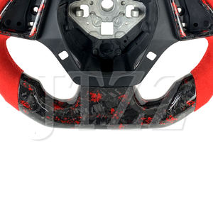 Pour Chevrolet <span class=keywords><strong>Corvette</strong></span> C7 C5 C6 C8 <span class=keywords><strong>rouge</strong></span> personnalisé <span class=keywords><strong>rouge</strong></span> cuir perforé volant en fibre de carbone forgé 2020 2021 <span class=keywords><strong>2022</strong></span> 2023 - Product Image 5