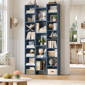 Estanterías de Madera para Libros, Estantería de Exhibición de Libros Azul Prusia, Mueble de Almacenamiento para Niños, Muebles de Oficina, Sala de Estar, Diseño Moderno 5+ - Product Image 2