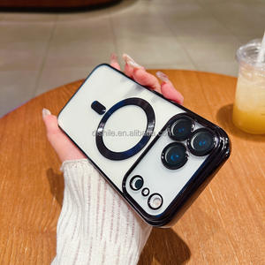 Casing HP Magnetik <span class=keywords><strong>TPU</strong></span> untuk iPhone 17 Pro Max, untuk iPhone 16 15 14 13 Pro Max Casing Pelindung Transparan Anti Benturan - Product Image 5