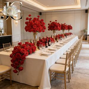 Centres <span class=keywords><strong>de</strong></span> table floraux en vrac JC – Faible MOQ – Arrangements floraux en soie pleine fleur pour achats en gros - Product Image 1