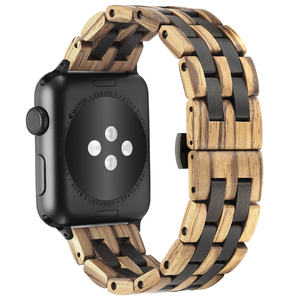 Correa Grabable de Madera de Cebra para <span class=keywords><strong>APPLE</strong></span> <span class=keywords><strong>WATCH</strong></span> All <span class=keywords><strong>Series</strong></span> 10 9 8 7 6 5 SE 49mm Ultra - Product Image 1