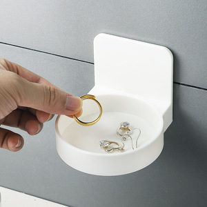 Support mural pour bouteilles et bocaux, matériau Abs blanc, organisateur de rangement pour cuisine et salle de bain, monocouche, polyvalent - Product Image 3