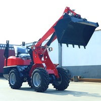 Mini-chargeuse sur pneus de haute qualité, puissance élevée, machinerie de terrassement, chargeuse sur pneus 4x4, construction, certifiée CE, chargeuse sur pneus diesel