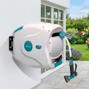 Enrouleur de tuyau d'<span class=keywords><strong>arrosage</strong></span> mural de 20 m avec verrouillage automatique et enroulement lent, <span class=keywords><strong>arrosage</strong></span> automatique du jardin, enrouleur de tuyau d'<span class=keywords><strong>arrosage</strong></span> automatique - Product Image 2