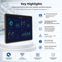 Nuevo Panel PC Industrial Capacitivo de 15 Pulgadas Todo en Uno para Aplicaciones Industriales, Doble LAN, Windows 11/Linux, RS232/422/485