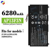 Batterie d'ordinateur portable de remplacement pour Acer S7-391/392/393/54204G25Tws Notebook AP13F3N Batterie 6280mAh 7.5v