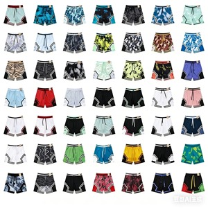 Embroidered Shorts for Basketball Running Sports Loose Casual Training All-<b>Match</b> Drawstring Quick-Drying Vinegar & Polyester - Product Image 1