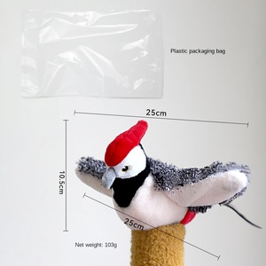 Çevre dostu Xinliang Flap sallamak kuş oyuncak kediler için hayvan desen kendinden merhaba simülasyon serçe peluş Bite dayanıklı sınır ötesi - Product Image 6