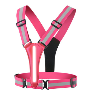 Đàn ông phụ nữ trẻ em có thể sạc lại LED phản quang vest cho khả năng hiển thị cao 5 màu sắc ánh sáng cho đi bộ chạy đi xe đạp - Product Image 2