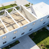 Maison conteneur préfabriquée modulaire FLKT prête pour l'énergie solaire, à économie d'énergie, type cabine, en kit plat