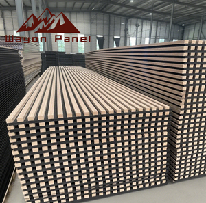 Paneles de Pared de Alta Calidad Wayon, Tablero Acústico de Fibra de Densidad Media con Tiras de Madera - Decoración Interior <span class=keywords><strong>para</strong></span> Paredes y Techos - Product Image 1