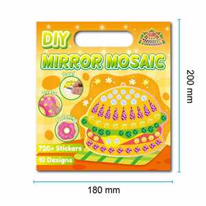 Boys Girls Customized Coloring <b>Bookmarks</b> Food Hamburger Sandwich DIY Mirror Mosaic Stickers 10pcs Creative Tag for Kids - Product Image 6