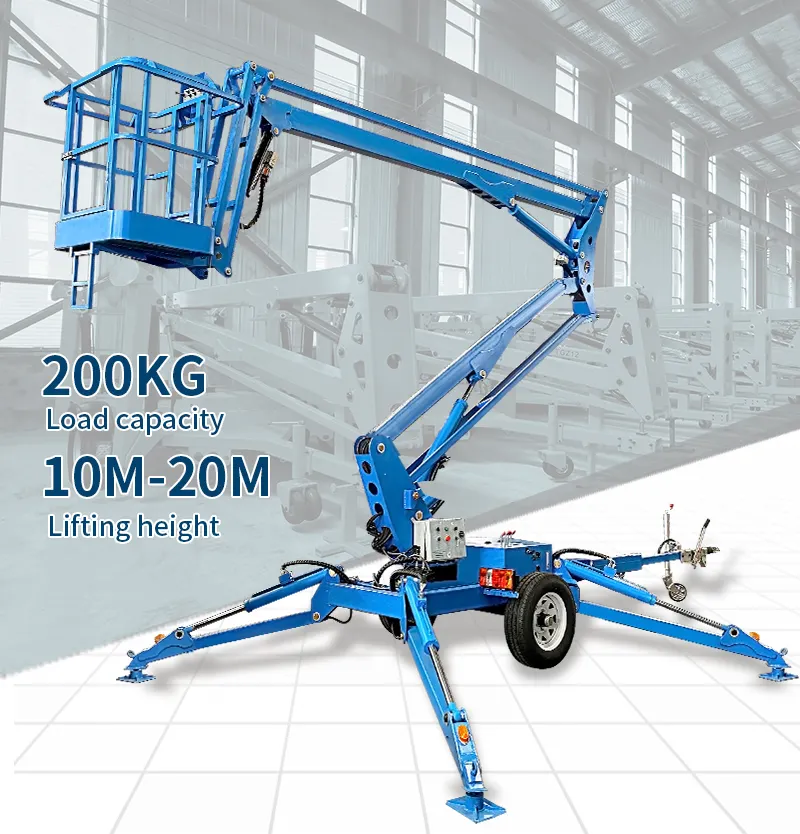 Top selling cheaper electric spider telescopic boom lift for cherry pick