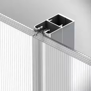 Lámina Hueca de Policarbonato con Sistema de Bloqueo en U Danpalon, 10 mm, 1040 mm de Ancho, para Techos y Tragaluces, Sin Tornillos, 100% Impermeable - Product Image 1