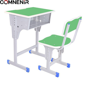 Meubles de classe scolaire, pupitre d'élève en MDF, pupitre et chaise d'école, table et chaises d'école à hauteur réglable pour l'école primaire - Product Image 2