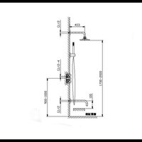 Mitigeur de douche thermostatique avec pomme de douche pluie, fournisseur chinois traditionnel
