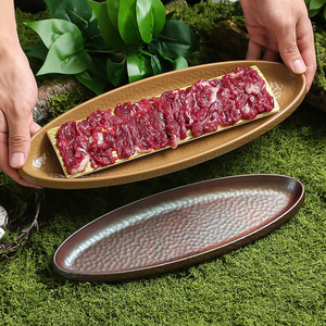 Assiette ovale en mélamine pour restaurant de fondue, usage commercial 73055 - Product Image 1