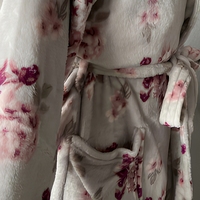 Vente directe d'usine, robe longue thermique à col roulé pour femmes, grande taille, 100% polyester, fermeture à cordon, imprimé floral, séchage rapide