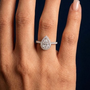 Bague d'éternité Dylam Fine Top Jewelry en argent 925 plaqué rhodium avec pierre en moissanite D VVS1, bague de mariage pour femme, bague de promesse - Product Image 4