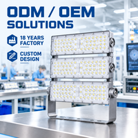 Projecteur LED modulaire IP67 150W avec LED Lumileds et driver Inventronics, modules réglables pour entrepôt, usine, cour