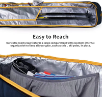 Sac de transport à roulettes pour ski, imperméable et entièrement rembourré, idéal pour le voyage aérien et le transport de matériel de neige – Vente en gros usine OEM/ODM