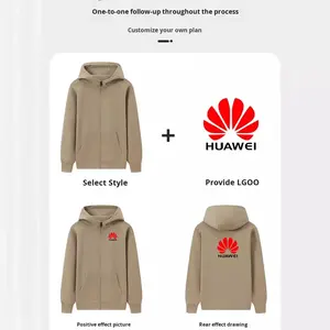 Sudadera con Capucha y Cremallera, Diseño Holgado con Estampado de Corazón, Algodón/Poliéster, Logotipo Personalizado, Ropa de Trabajo Unisex para Equipos - Product Image 5