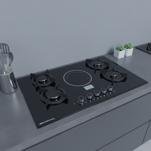 Table <span class=keywords><strong>de</strong></span> <span class=keywords><strong>cuisson</strong></span> commerciale <span class=keywords><strong>5</strong></span> brûleurs (4+1 électrique) en verre trempé encastrable, classe énergétique A, pour cuisine extérieure - Product Image 6