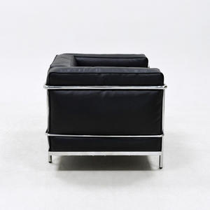 Chaise longue en cuir minimaliste moderne avec design capitonné, canapé modulaire pour bureau, salon, appartement, hôtel - Product Image 5