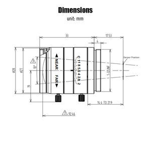 Objectif de vision industrielle à monture C à mise au point fixe FA <span class=keywords><strong>4</strong></span> 6 8 12 16 25 35 <span class=keywords><strong>50</strong></span> 75 <span class=keywords><strong>mm</strong></span> F2.0 5MP <span class=keywords><strong>1</strong></span>/<span class=keywords><strong>1</strong></span>.8 pouces - Product Image 5
