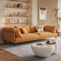 Italienisches Minimalistisches Technologie-Sofa aus Ultrafeinem Faserstoff, Modernes Minimalistisches Nordisches Kombinationssofa für Wohnzimmer