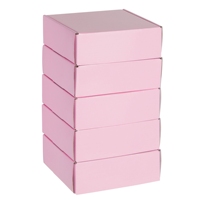 Scatola postale di cartone personalizzata con logo personalizzato stampato rosa marrone kraft in cartone ondulato