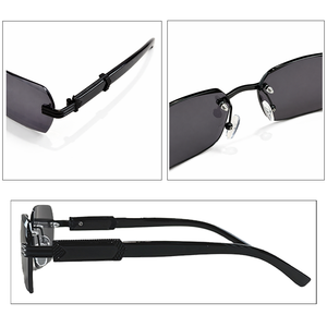 Gafas de Sol Retro de Lujo sin Montura, Corte Cuadrado, Lentes de PC con Protección UV400, Personalizables, Unisex - Product Image 6